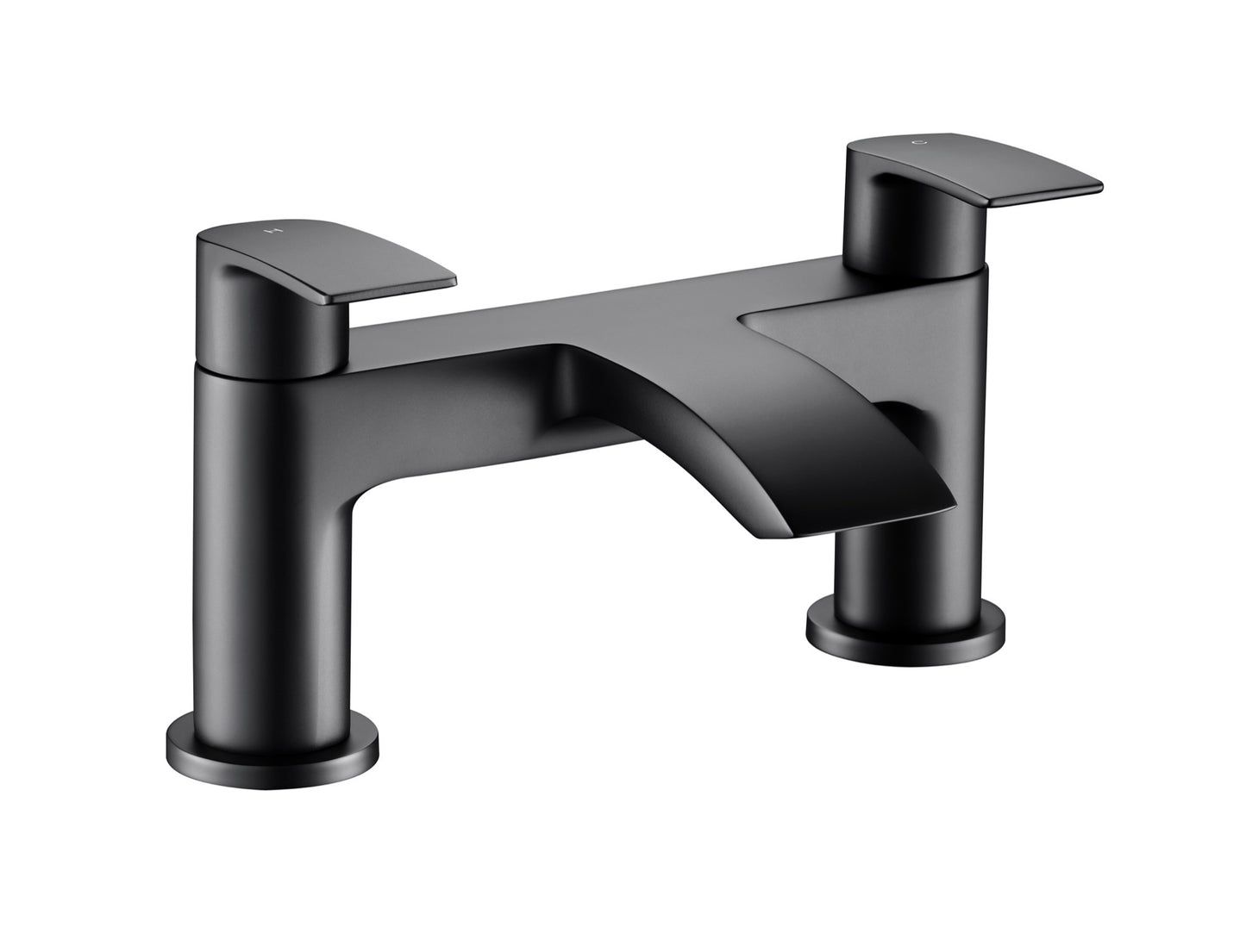 Sedbury Deck mounted bath filler - Matt Black (BT8063)