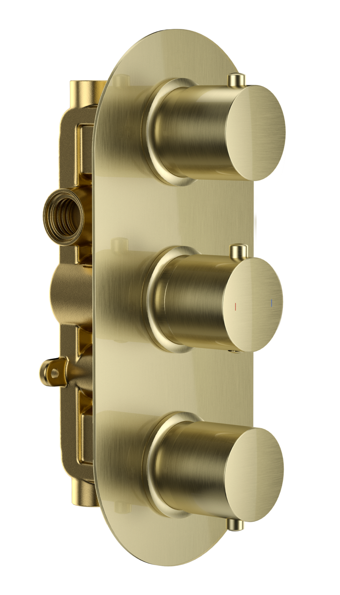Brancaster Brushed Gold Two outlet concealed thermostatic mixer valve - Brushed Gold (BT8094)