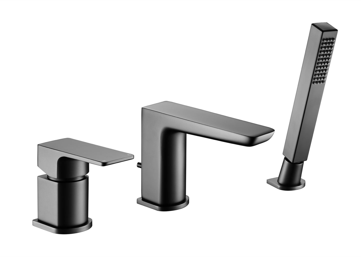 Harwich 3 Holes Deck Mounted Bath Mixer - Matt Black (BT8166)