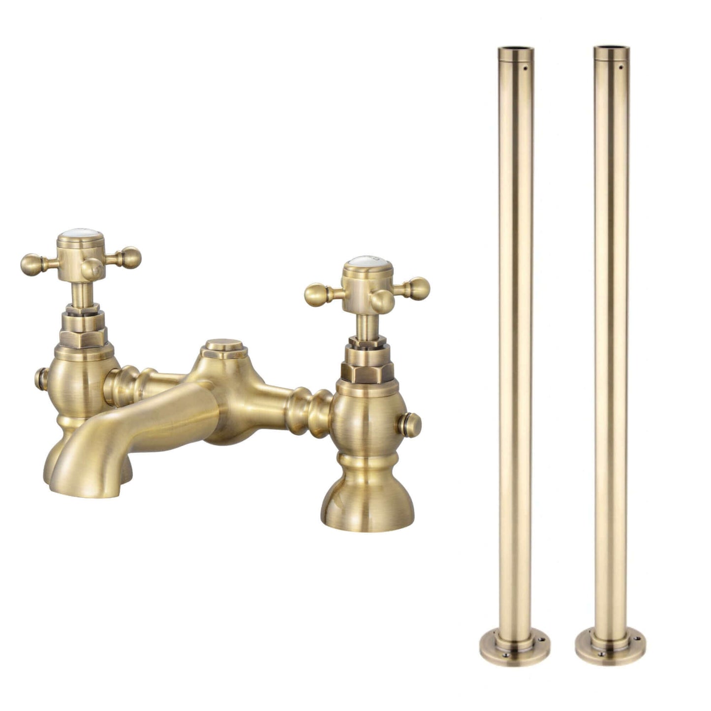 Buy Camberley traditional freestanding bath mixer tap crosshead - antique brass Online UK | HOUSE OF ENKI