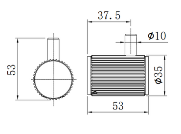 Dakeham Robe hook - Brushed Brass dimensions diagram