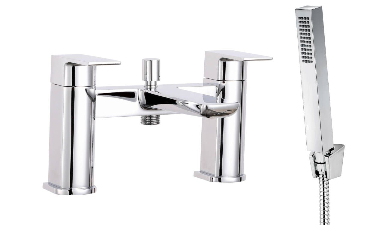 Harwich Deck Mounted Bath Shower Mixer - Chrome (SH8019)