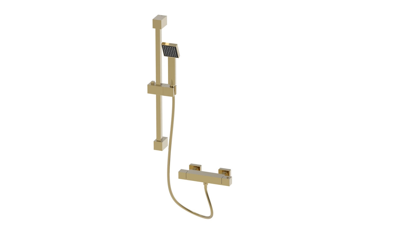 Malton Thermostatic Shower Mixer - Brushed Brass (SH8032)