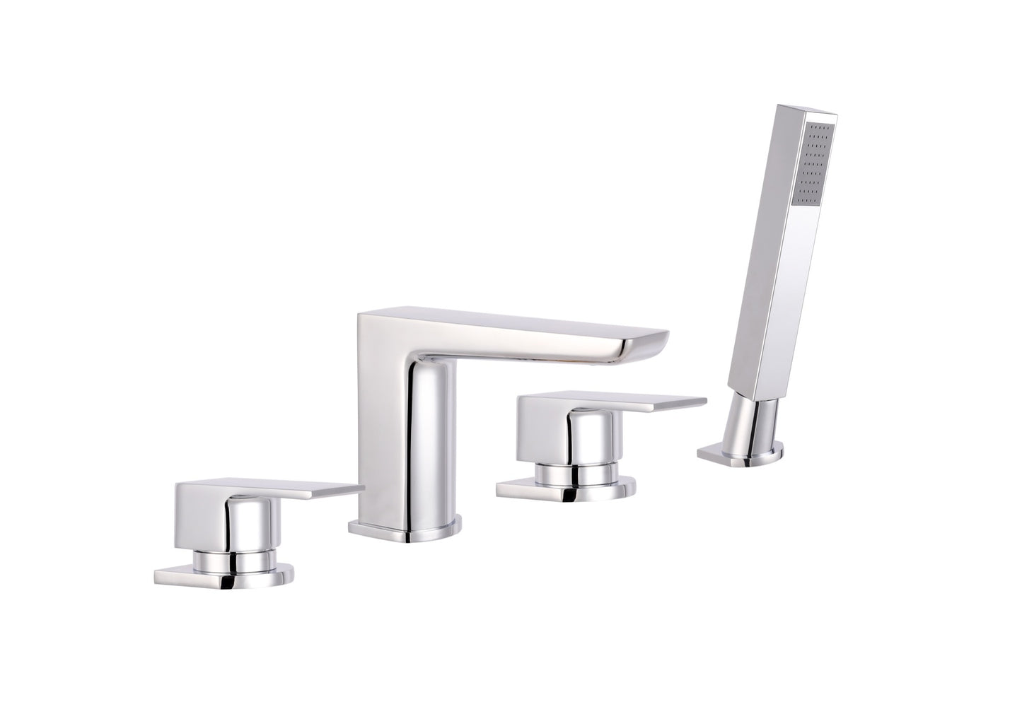 Harwich Deck Mounted 4 Hole Bath Shower Mixer - Chrome (SH8113)