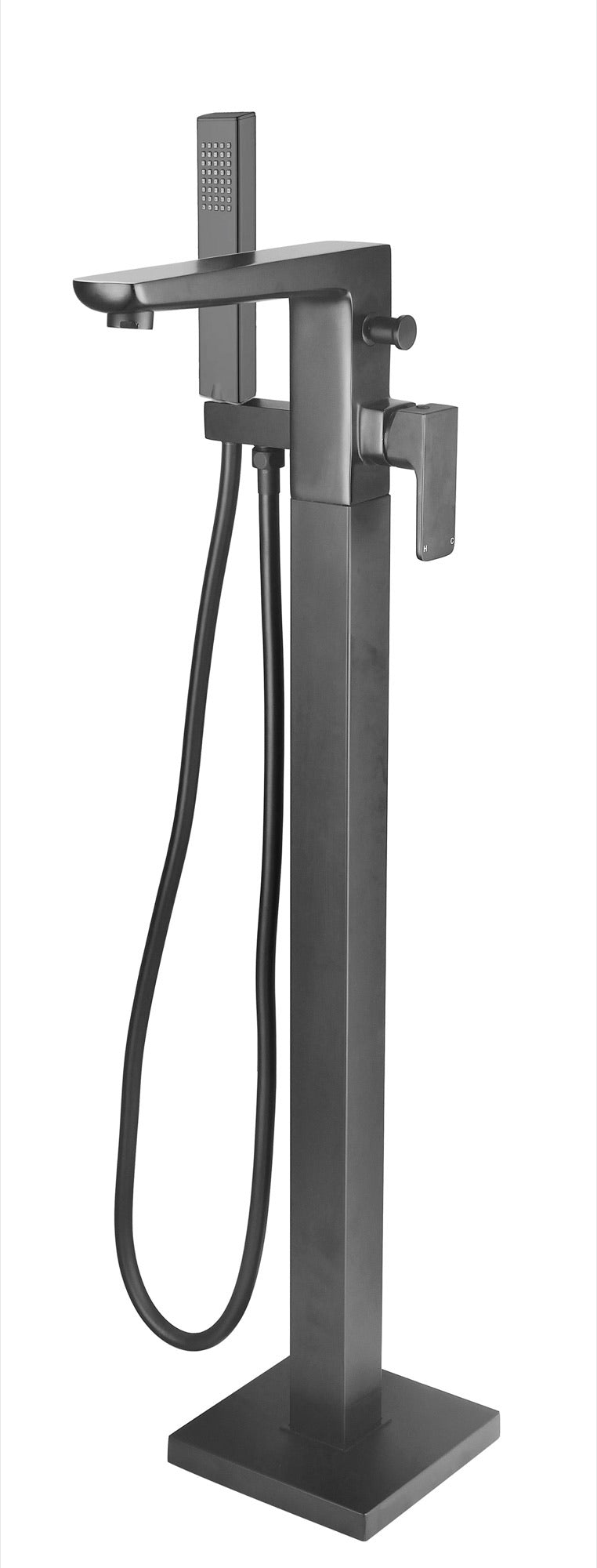 Harwich Freestanding Bath Shower Mixer (Inc. Shower Kit) - Gunmetal Grey (SH8117)