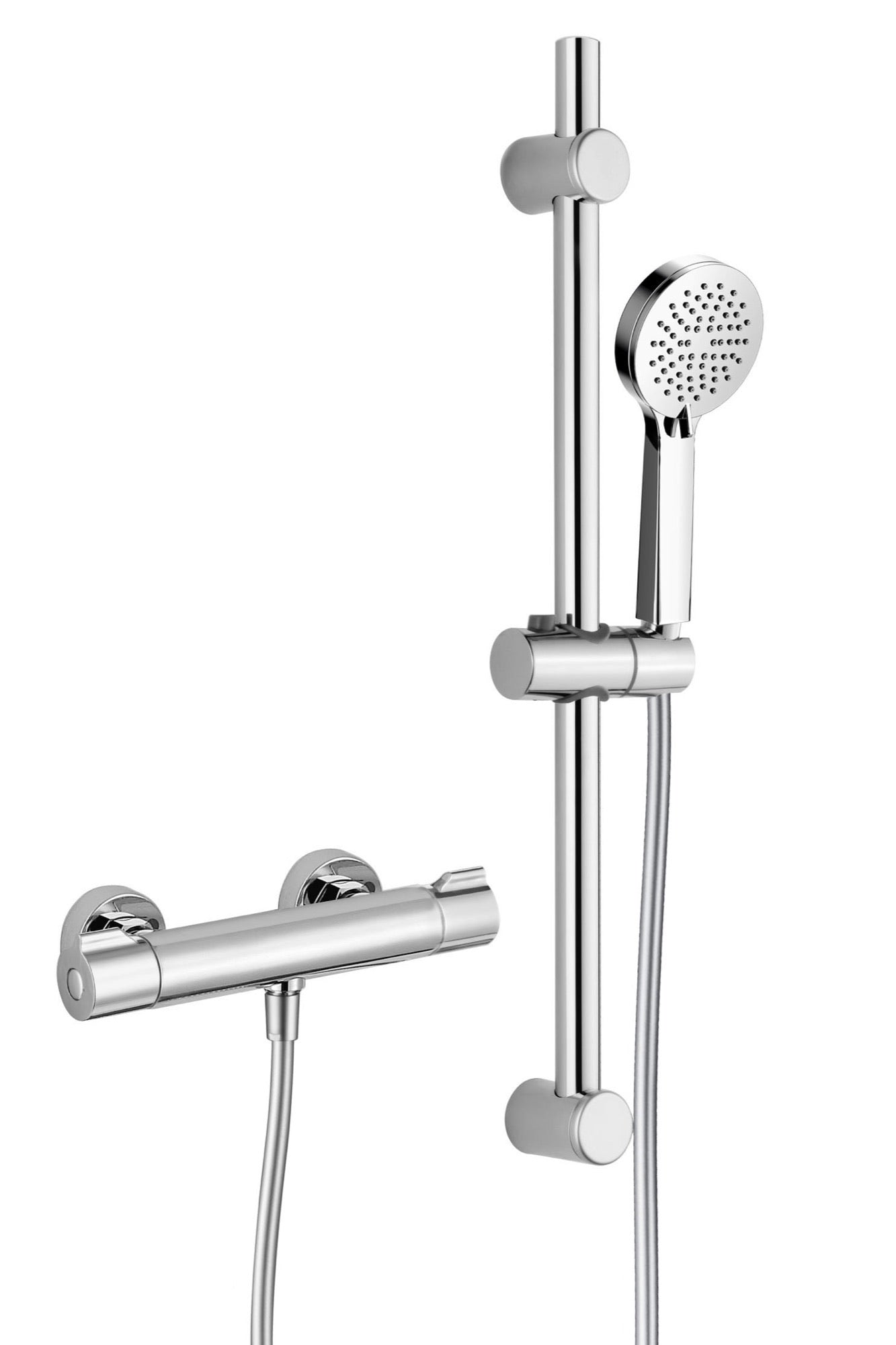 Malton COOL TOUCH Thermostatic Shower Mixer With Riser Rail - Chrome (SH8142)