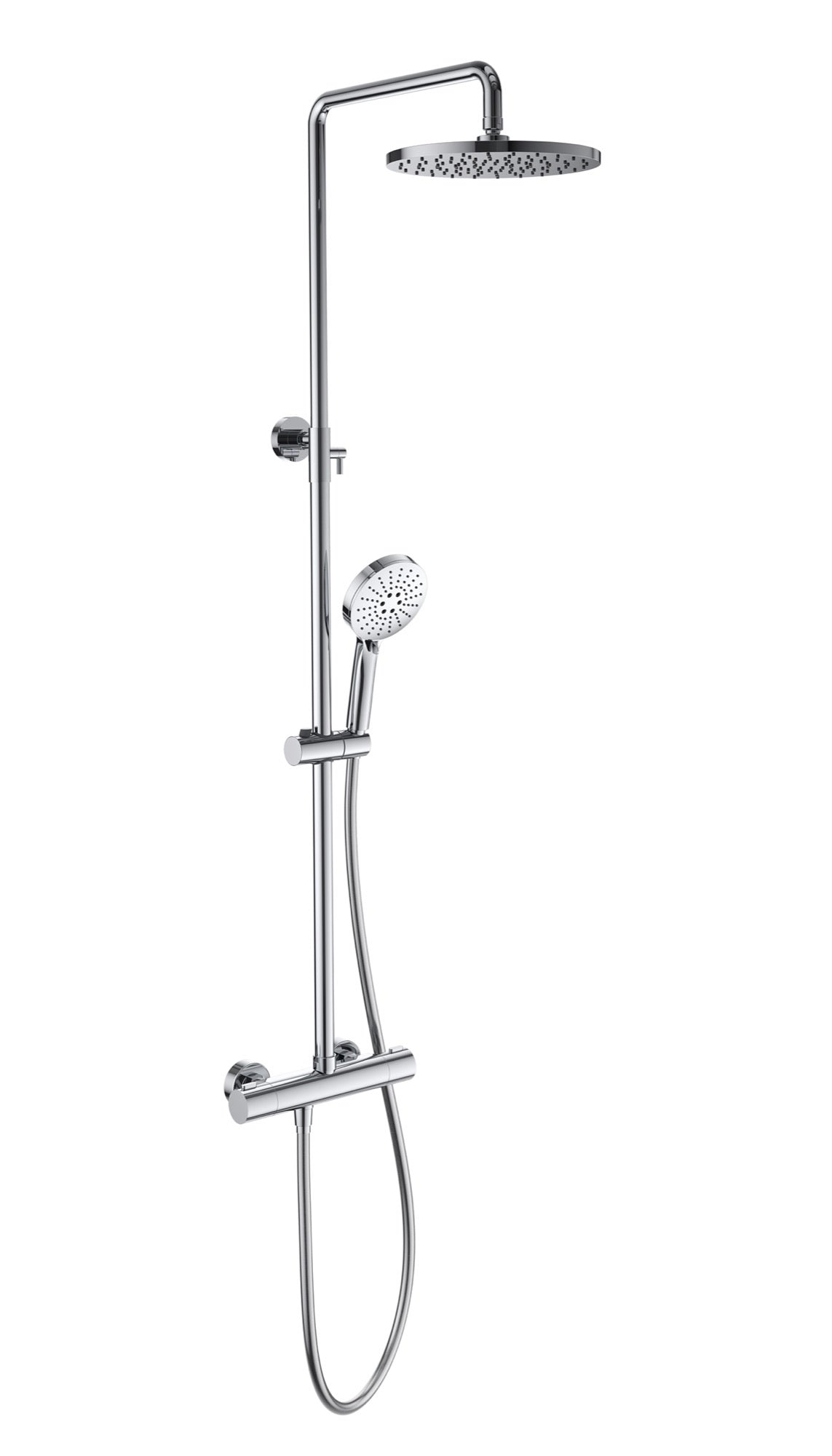 Malton Thermostatic shower mixer with riser rail kit data sheet 2024 - Chrome (SH8144)