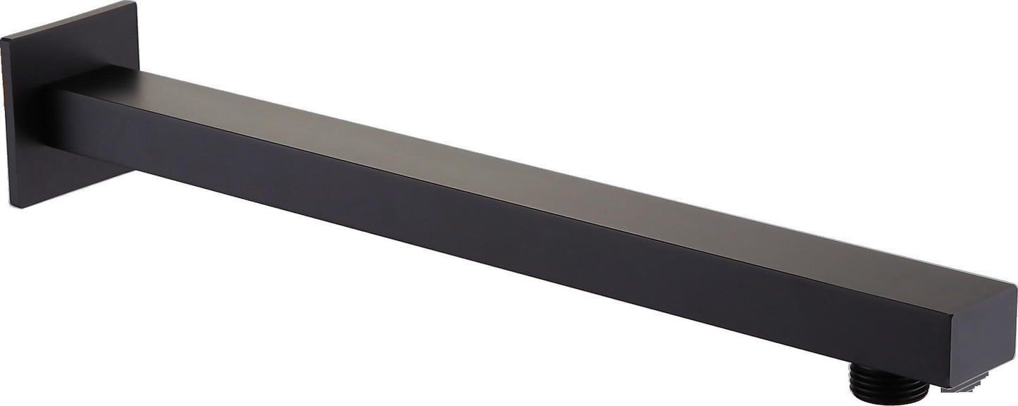 380mm Rectangular Shower Arm - Matt Black (SH8286)