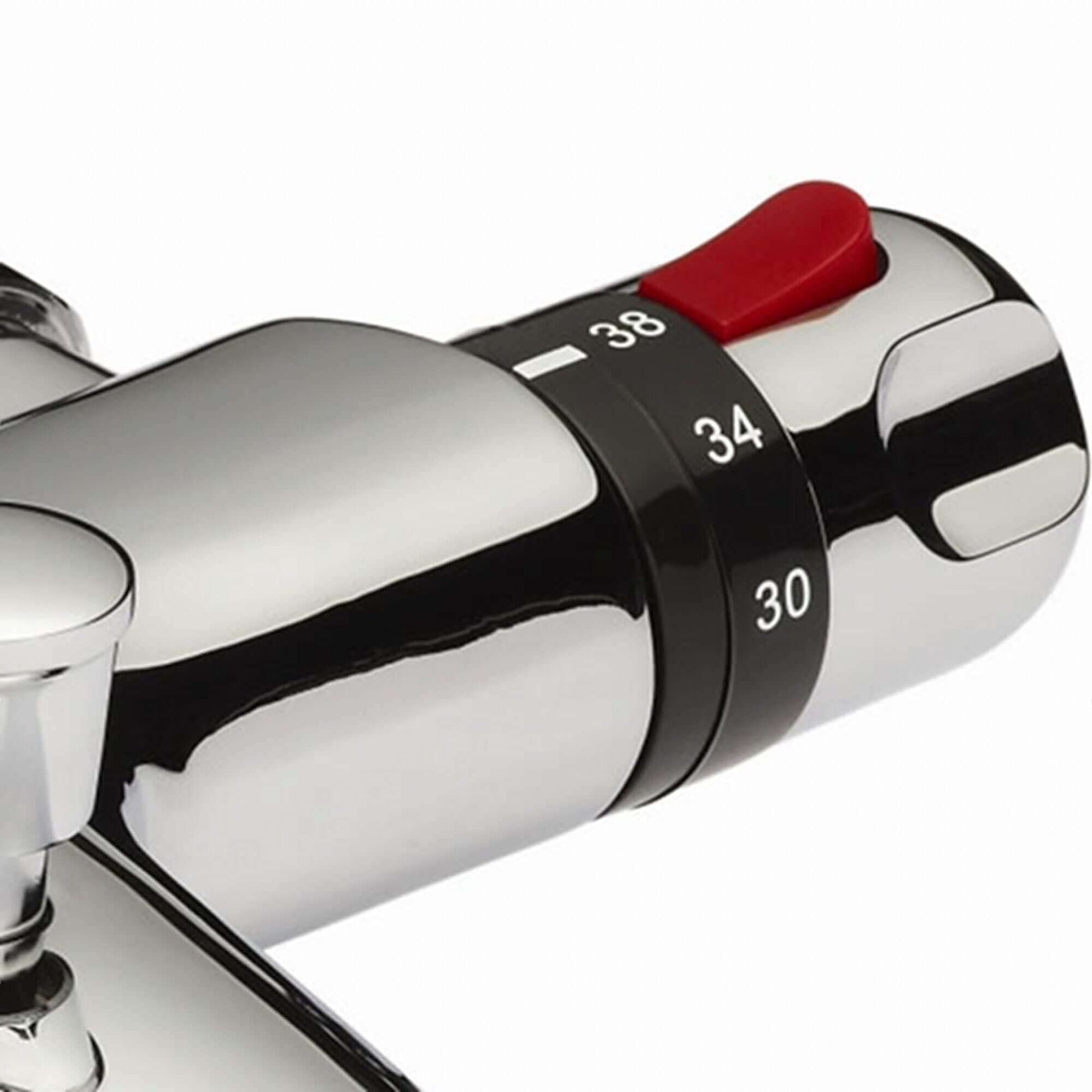 Buy Luna thermostatic bath shower mixer tap deck mount - chrome (no handset) Online UK | HOUSE OF ENKI