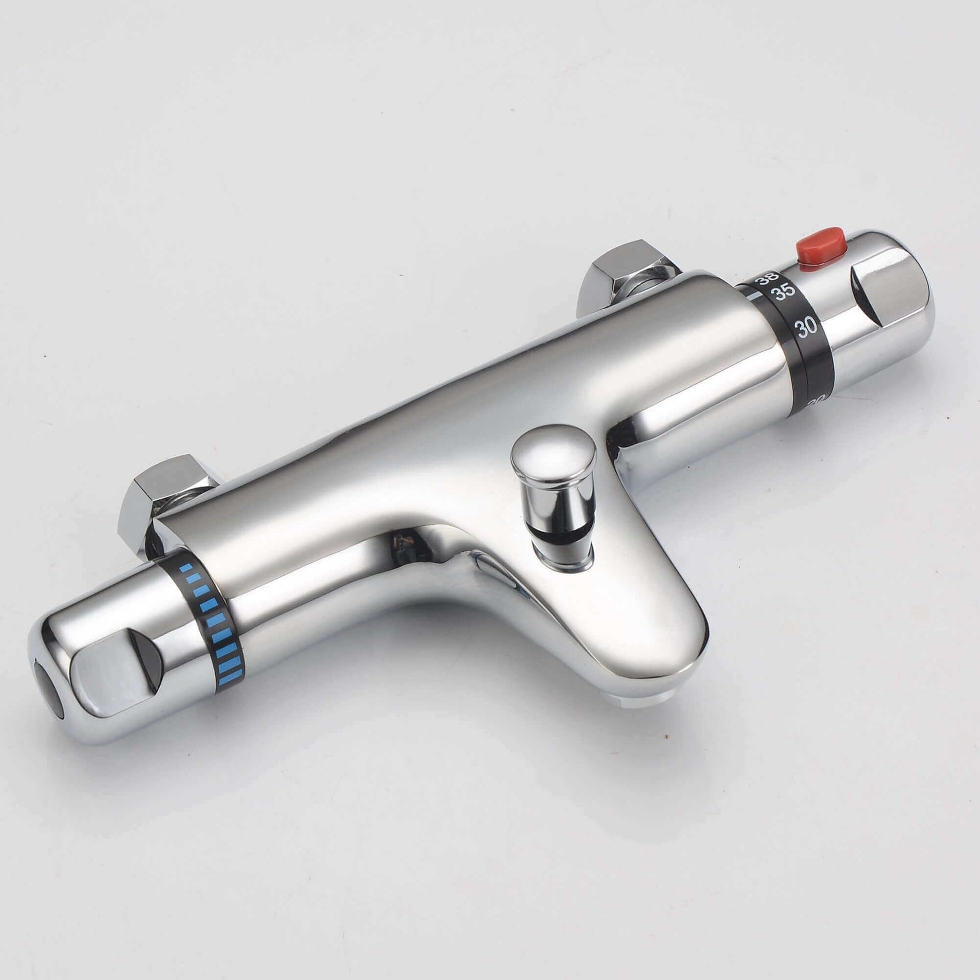 Buy Luna thermostatic bath shower mixer tap deck mount - chrome (no handset) Online UK | HOUSE OF ENKI