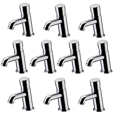 Buy Vision non concussive time adjustable basin single tap modern - chrome (hot & cold indicators) - 10 pack Online UK | HOUSE OF ENKI