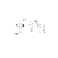 Traditional lever shower head bracket for 18mm diameter rigid riser or slider rail solid brass - antique bronze - Showers