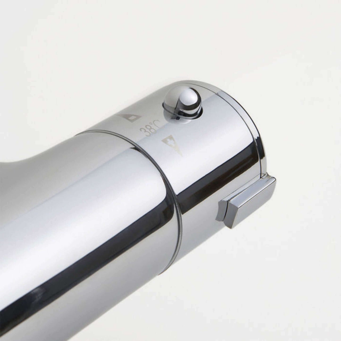Buy Dune thermostatic bar bath shower mixer valve with dual rigid riser kit, overhead rain shower and handheld - chrome Online UK | HOUSE OF ENKI