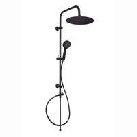Buy Dune thermostatic bar bath shower mixer valve with dual rigid riser kit, 300mm overhead rain shower and handheld - matt black Online UK | HOUSE OF ENKI