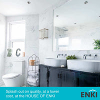 Buy Horizon Rectangular frameless mirror beveled edge (400 x 600mm) Online UK | HOUSE OF ENKI