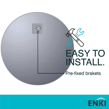 Buy Horizon frameless mirror polished edge 400mm - round Online UK | HOUSE OF ENKI