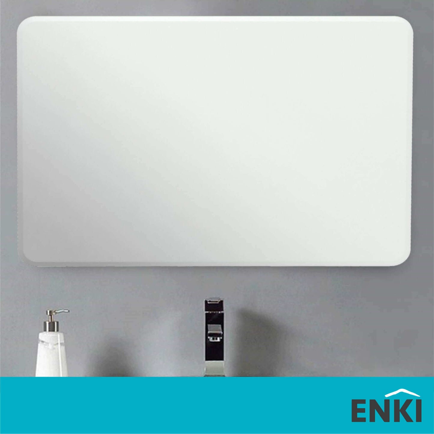 Buy Horizon Rounded frameless mirror polished edge (400 x 600mm) Online UK | HOUSE OF ENKI