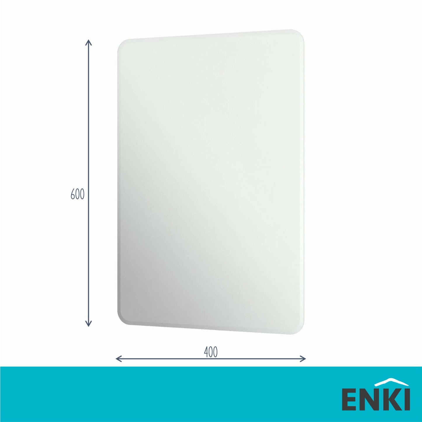 Buy Horizon Rounded frameless mirror polished edge (400 x 600mm) Online UK | HOUSE OF ENKI