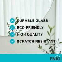 Horizon frameless mirror polished edge 400 x 600mm - oval - Accessories
