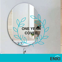 Horizon frameless mirror polished edge 400 x 600mm - oval - Accessories