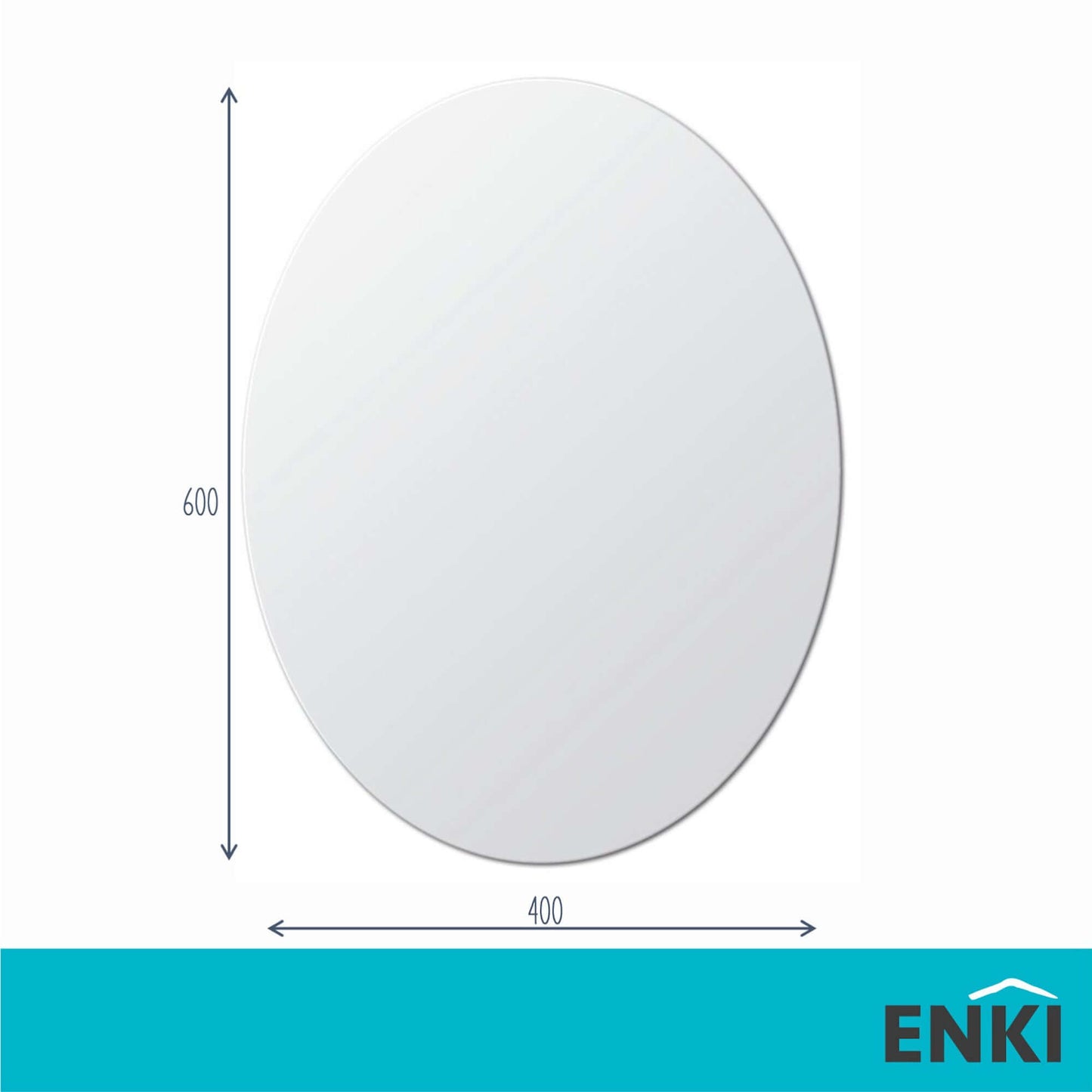 Buy Horizon Oval frameless mirror polished edge (400 x 600mm) Online UK | HOUSE OF ENKI