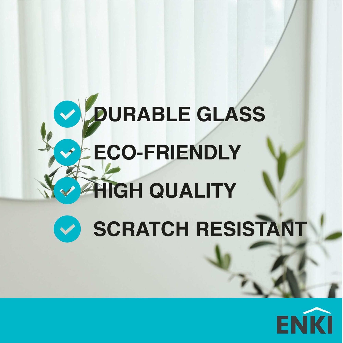 Buy Horizon frameless mirror polished edge 400 x 600mm - arched Online UK | HOUSE OF ENKI
