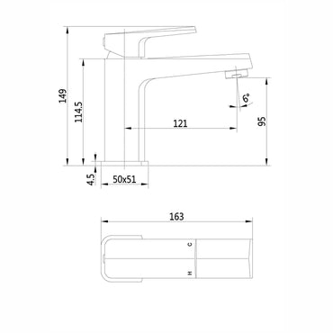 Buy Milly geo inspired hexagonal basin sink mixer tap - matt black Online UK | HOUSE OF ENKI