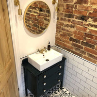 Camberley traditional mono basin mixer tap crosshead - antique brass