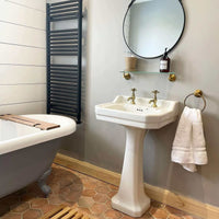 Buy Camberley twin hot & cold basin crosshead pillar taps - antique brass Online UK | HOUSE OF ENKI