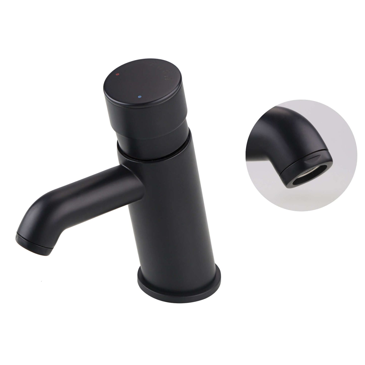 Vision mono non concussive basin mixer tap modern - black