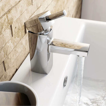 Buy Stella contemporary basin mixer tap angular shape - chrome Online UK | HOUSE OF ENKI