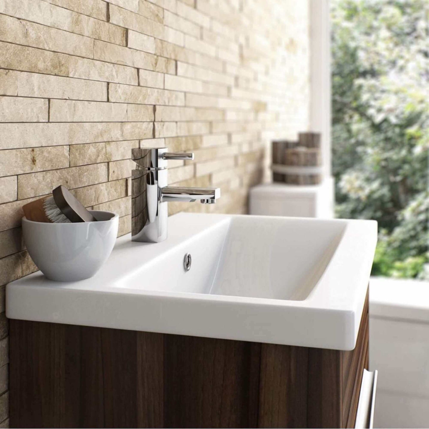 Buy Stella contemporary basin mixer tap angular shape - chrome Online UK | HOUSE OF ENKI