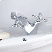 Buy Beaumont victorian mono basin mixer tap crosshead - chrome Online UK | HOUSE OF ENKI