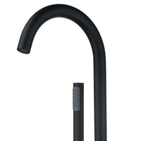 Zara floorstanding bath shower mixer tap thermostatic control - matte black - Taps