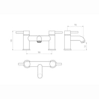 Buy Zara bath mixer tap - matt black Online UK | HOUSE OF ENKI