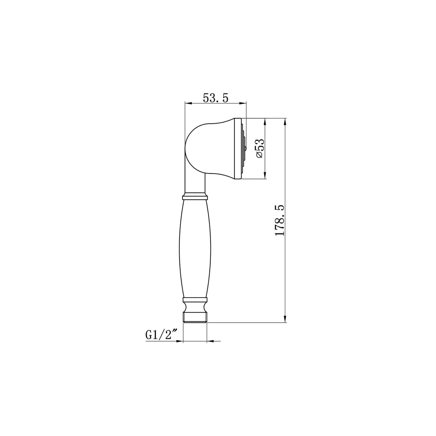 Buy Traditional telephone hand shower brass - chrome online UK