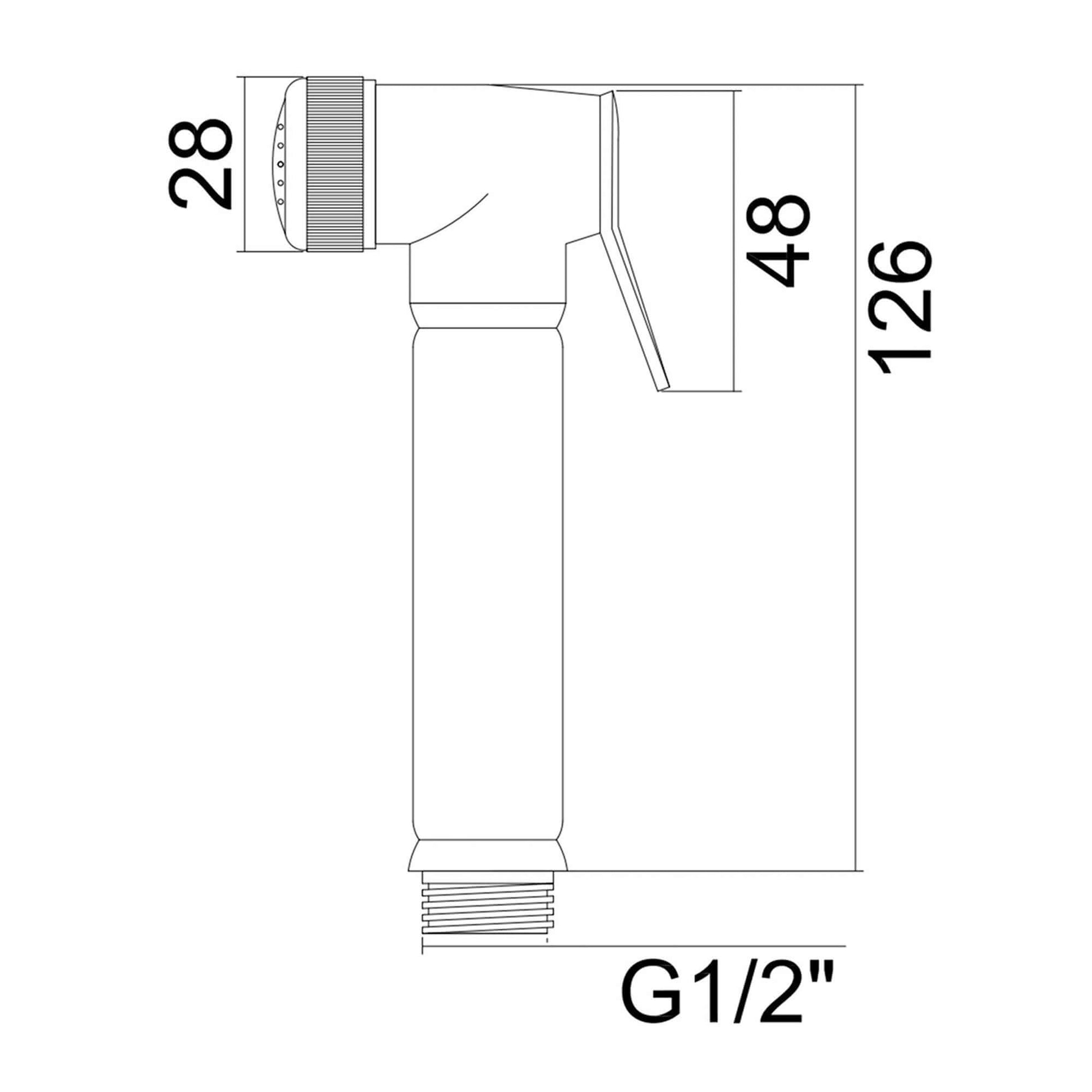 Buy Douche bidet hand shower solid brass - chrome Online UK | HOUSE OF ENKI