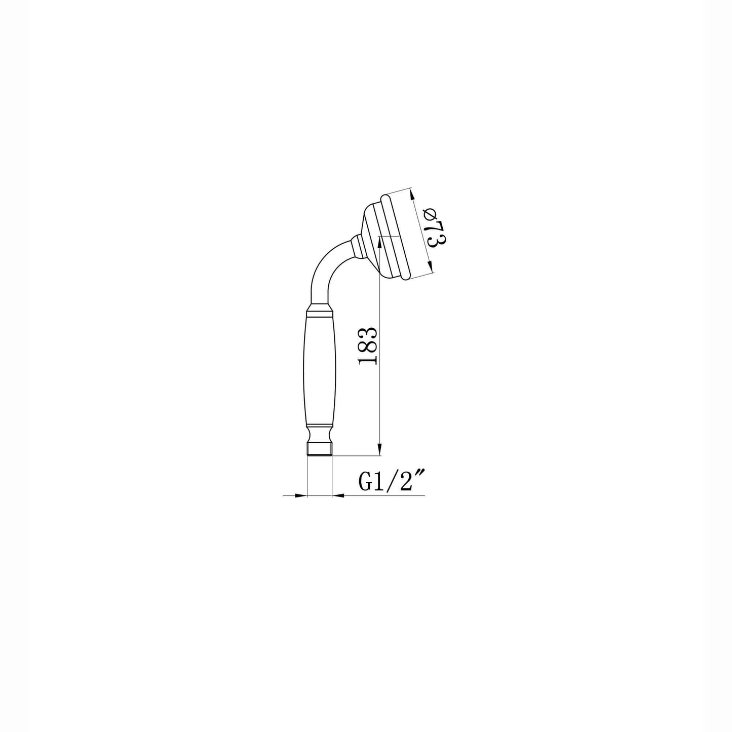 Buy Traditional hand shower ceramic brass - chrome Online UK | HOUSE OF ENKI