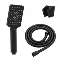 Buy Contemporary Square 3 Function Hand Shower Kit Incl. Hose And Wall Bracket - Black Online UK | HOUSE OF ENKI
