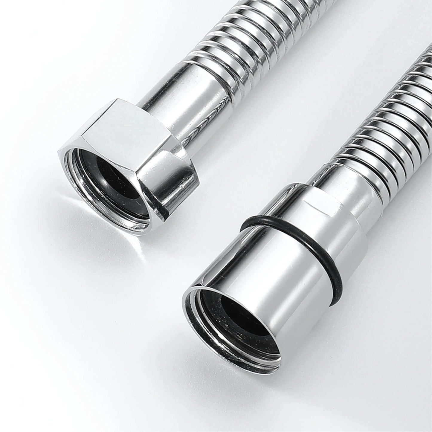 Buy Traditional Handheld Shower Head and Hose Kit Brass with White Ceramic Details - Chrome Online UK | HOUSE OF ENKI