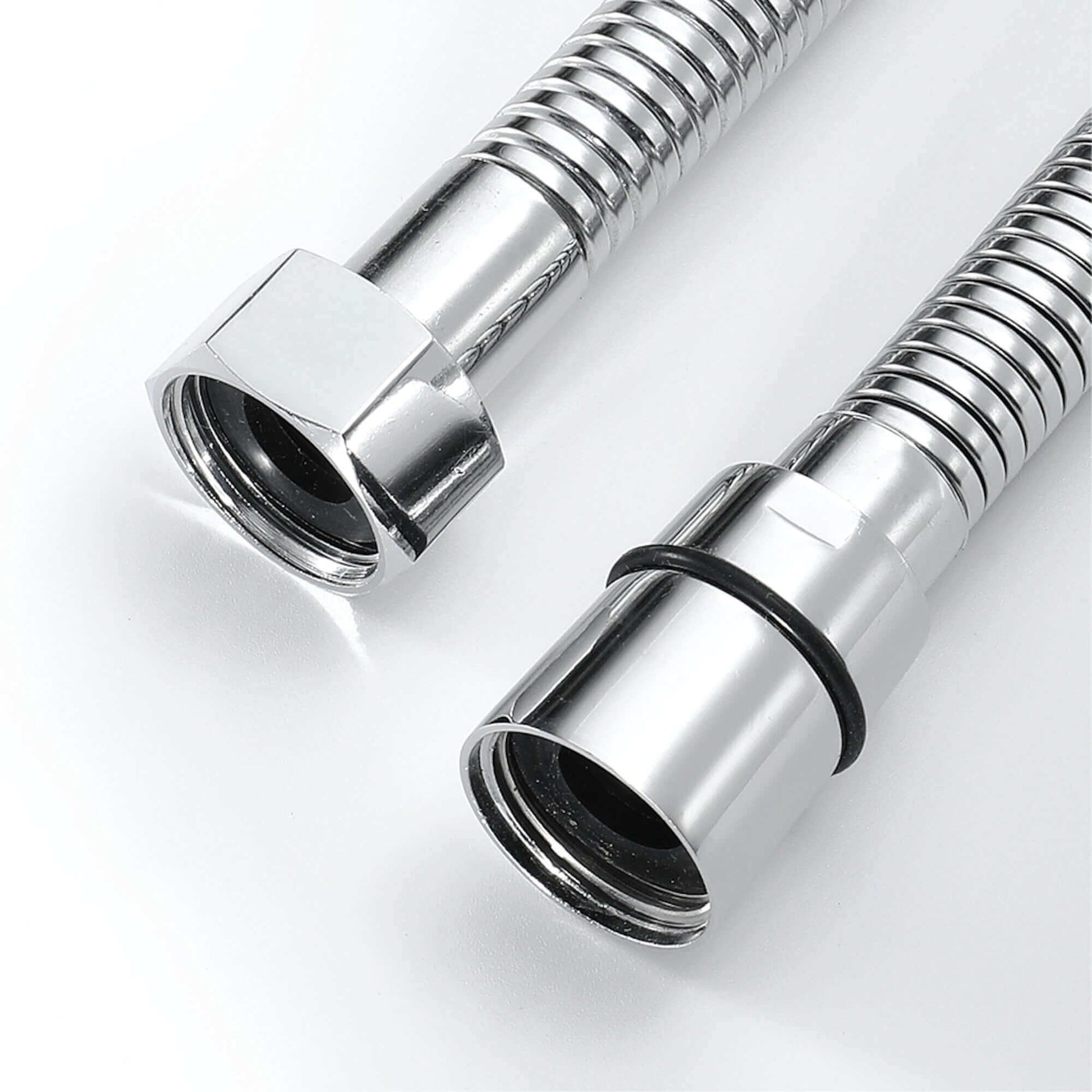 Buy Traditional Handheld Shower Head and Hose Kit Brass with White Ceramic Details - Chrome Online UK | HOUSE OF ENKI