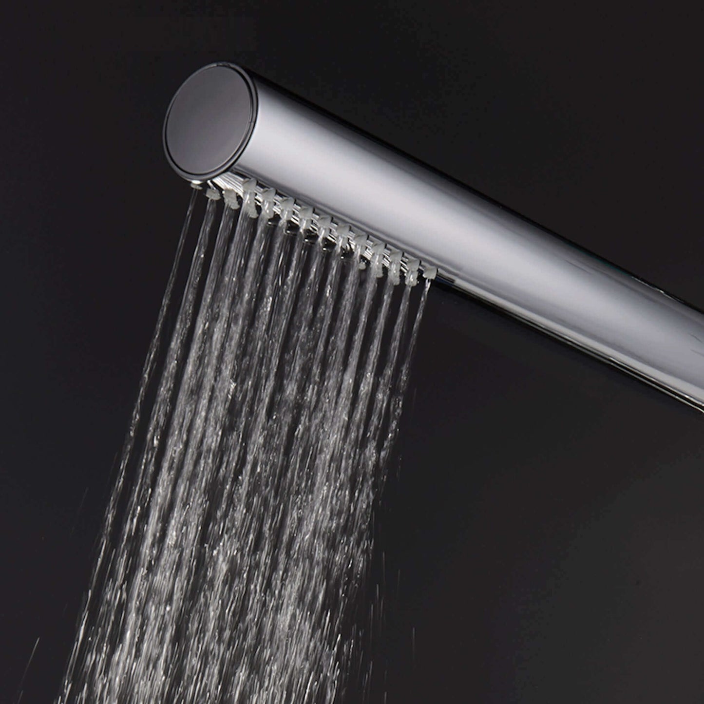 Buy Premium Round Pencil Hand Shower With Silicone Jets Kit Incl. Hose And Luxury Brass Wall Bracket - Chrome Online UK | HOUSE OF ENKI