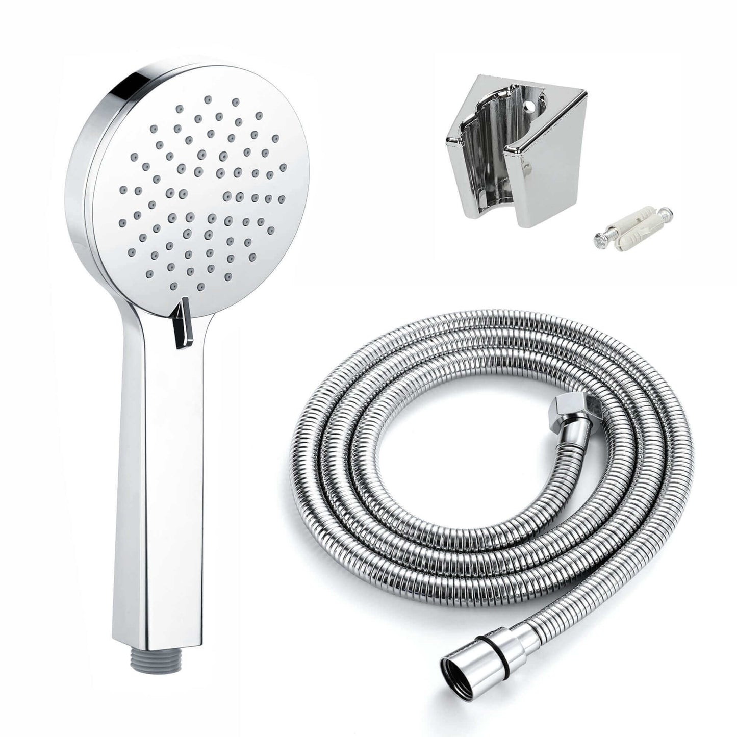 Buy Contemporary 3 Function Hand Shower Kit Incl. Hose And Wall Bracket - Chrome Online UK | HOUSE OF ENKI