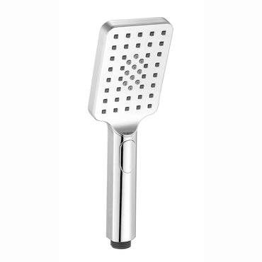 Buy Contemporary Square 3 Function Hand Shower Kit Incl. Hose And Wall Bracket With Outlet - Chrome online UK