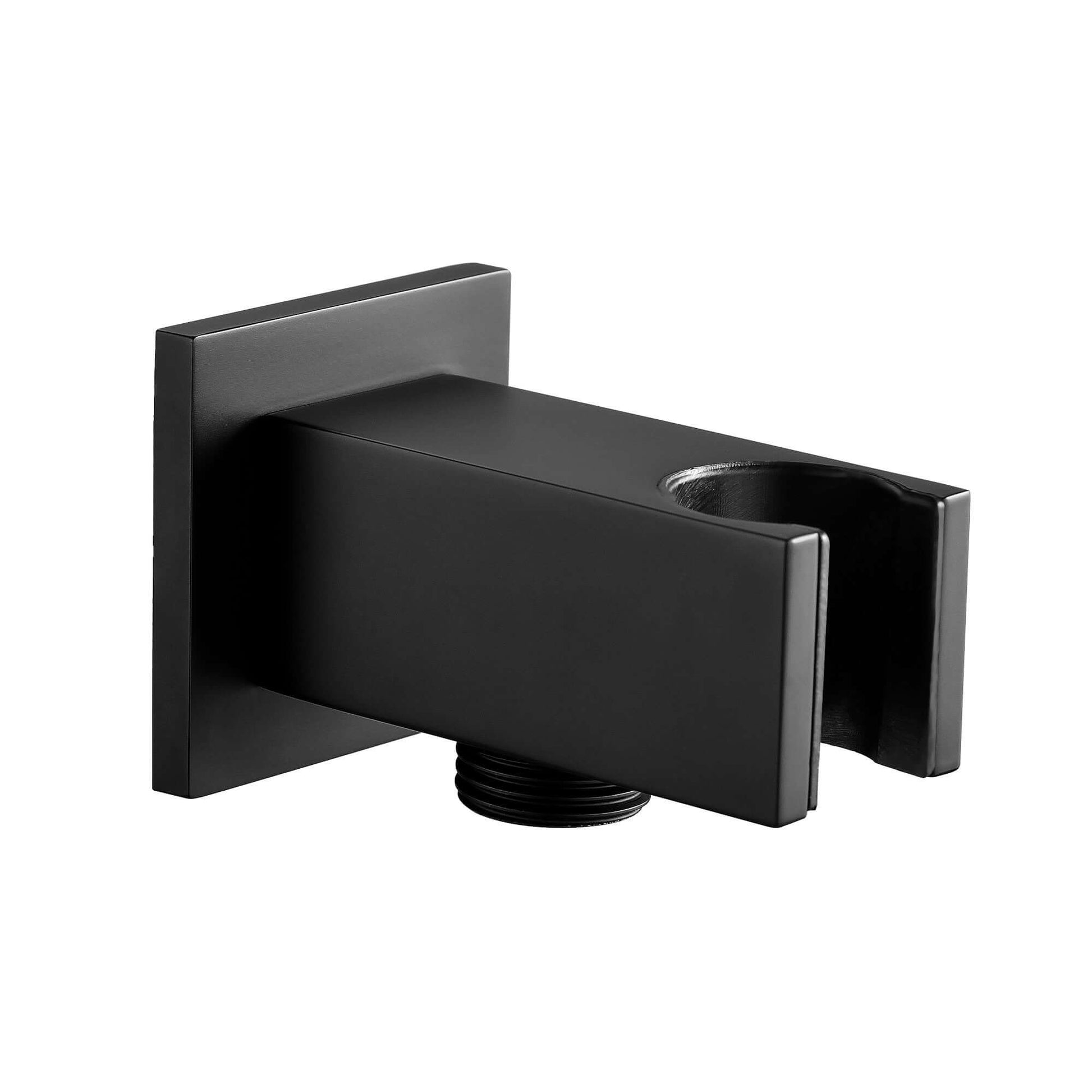 Contemporary Square 3 Function Hand Shower Kit Incl. Hose And Wall Bracket With Outlet - Black - Showers