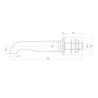 Buy Traditional bath or basin spout wall mounted - antique brass Online UK | HOUSE OF ENKI