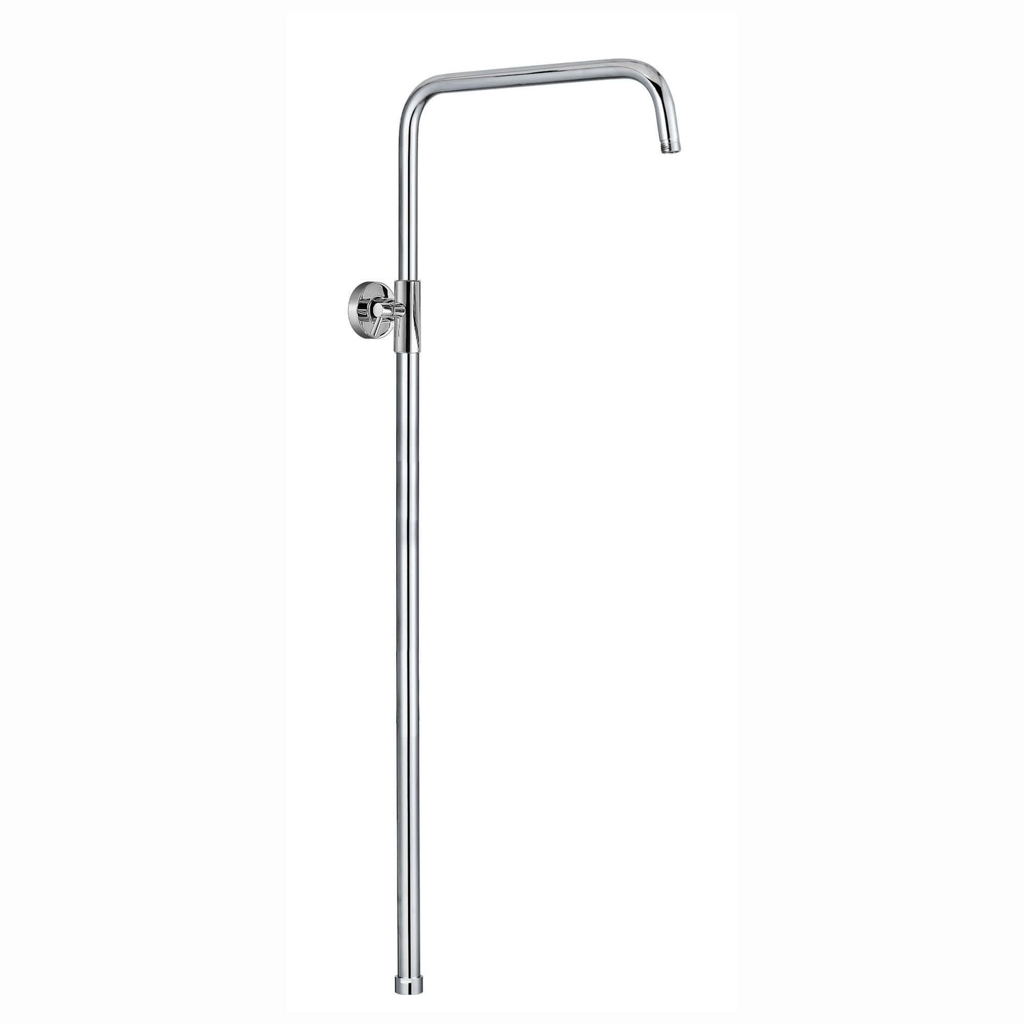 Carre shower adjustable rigid riser rail angled stainless steel - chrome