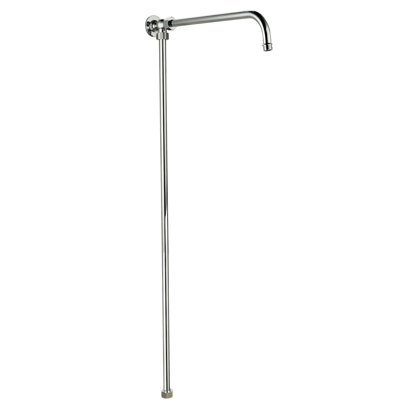 Downton shower rigid riser rail traditional brass - chrome - Showers