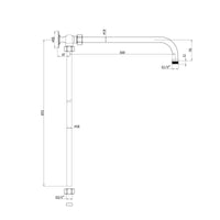 Downton shower rigid riser rail traditional brass - chrome - Showers