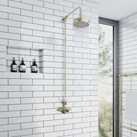 Buy Downton shower rigid riser rail traditional - gold Online UK | HOUSE OF ENKI